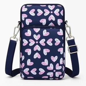 Crossbody Bag Cell Phone Sleeve Concert Venue Bag Adiustable Strap Arm Wrist NWT